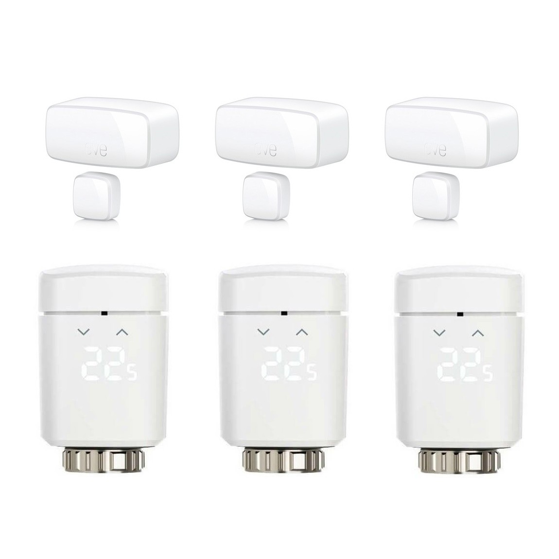 Eve Thermo 3-Pack + Eve Door & Window 3-Pack