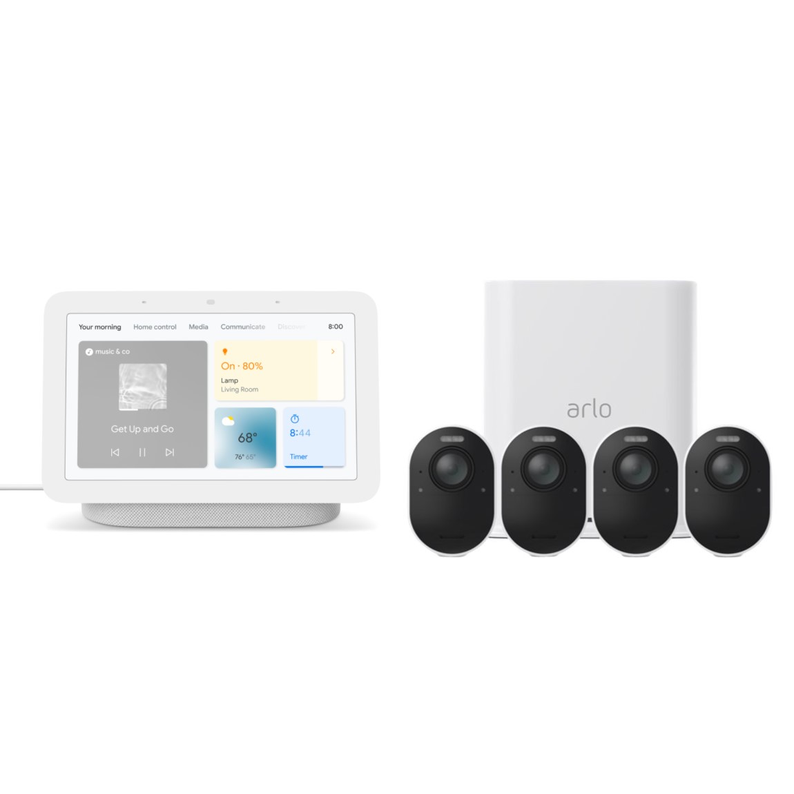 Arlo Ultra 2 Wireless Camera System - 4 Cameras + Google Nest Hub (Gen. 2)