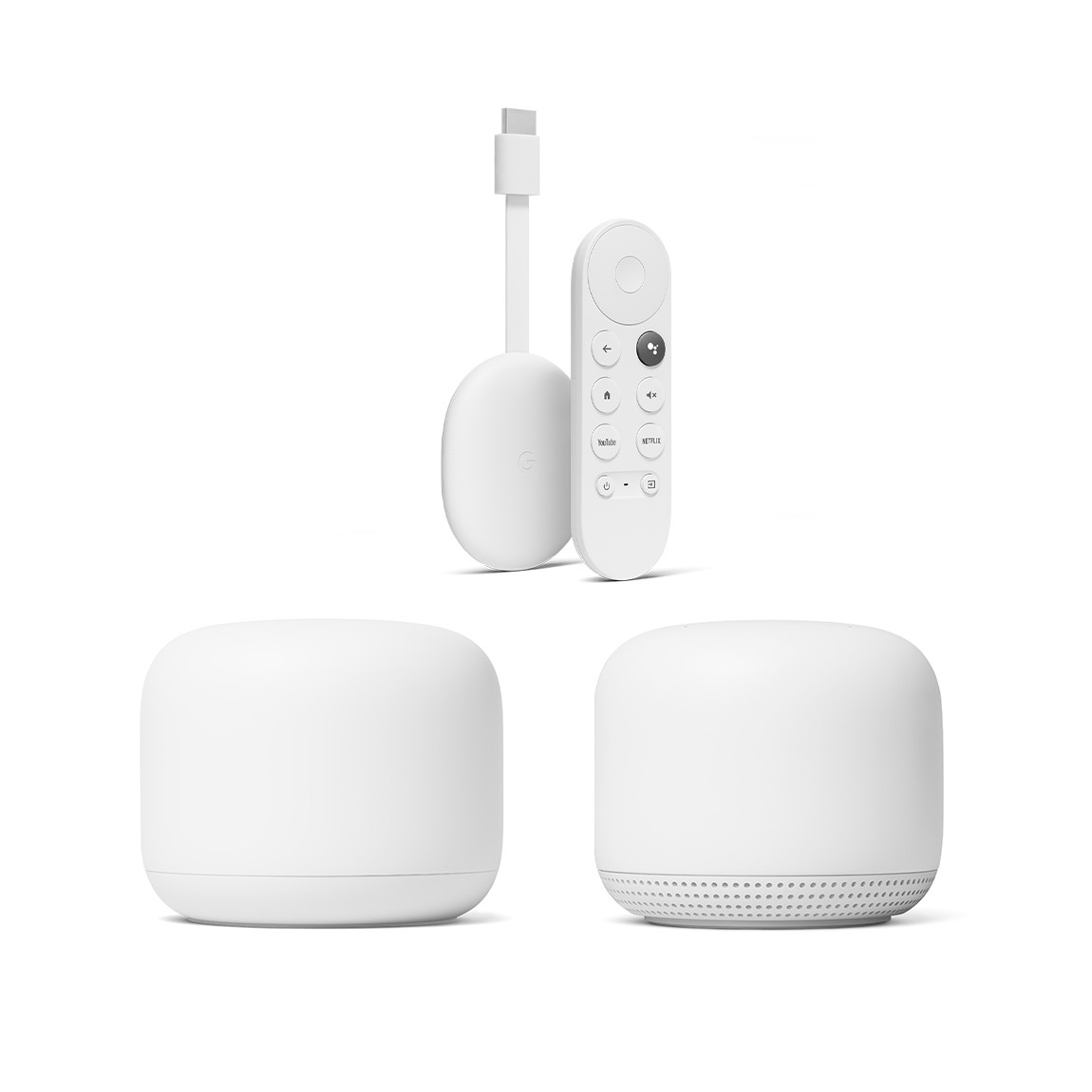 Google Nest WiFi Router + Point + Chromecast med Google TV (HD)