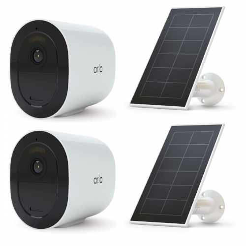 Arlo Go 2 Smart LTE Övervakningskamera 2pack + Arlo Solcellspanel 2-pack