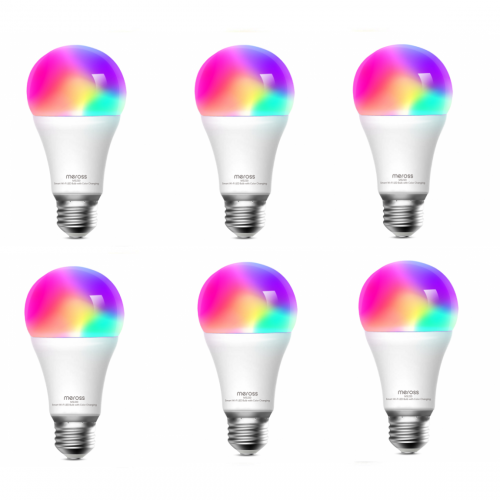 Meross Smart Wifi LED Bulb E27 Color 6-Pack
