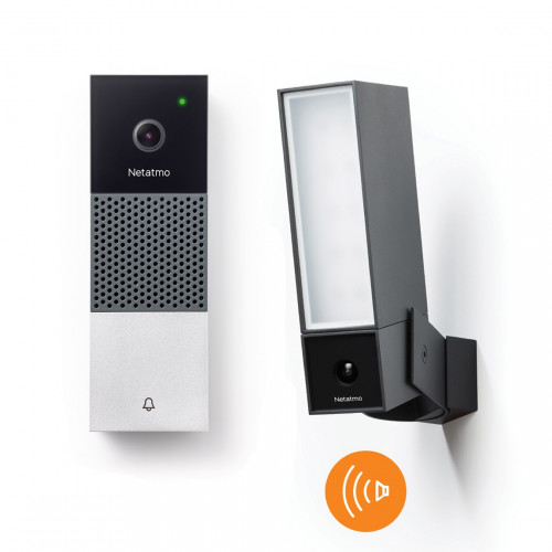 Netatmo Smart utomhuskamera med siren + videodörrklocka