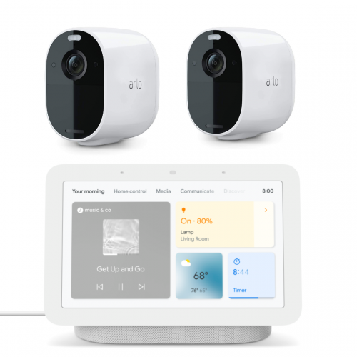 Arlo Pro 4 Spotlight Camera 2-pack + Google Nest Hub