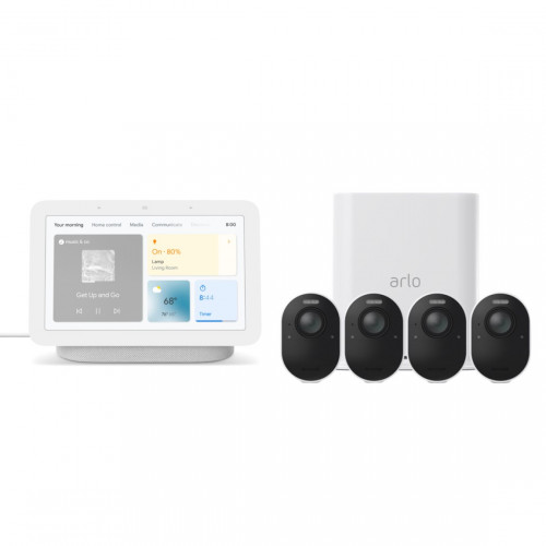 Arlo Ultra 2 Wireless Camera System - 4 Cameras + Google Nest Hub (Gen. 2)