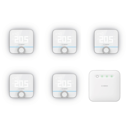 Bosch Smart Home - Controller II + Room thermostat II - Rumstermostat 5-pack