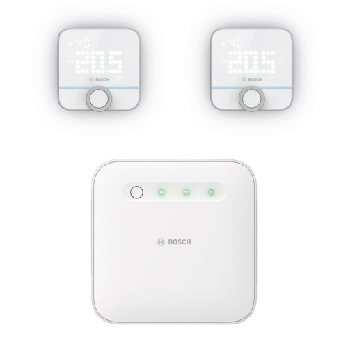 Bosch Smart Home Controller II + Bosch Room Thermostat II 230 V - Rumstermostat 2-pack 