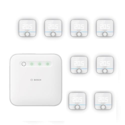 Bosch Smart Home Controller II + Room thermostat II - Rumstermostat 8-pack 