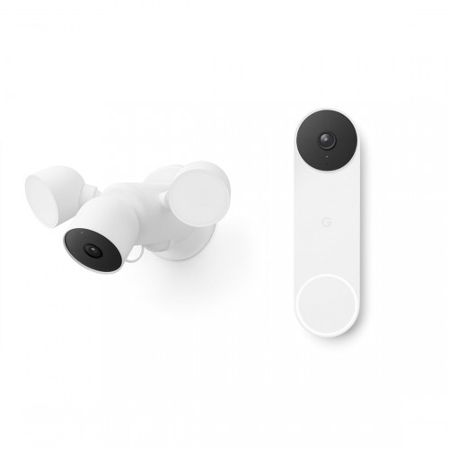 Google Nest Cam Floodlight + Google Nest Doorbell (Batteri) 