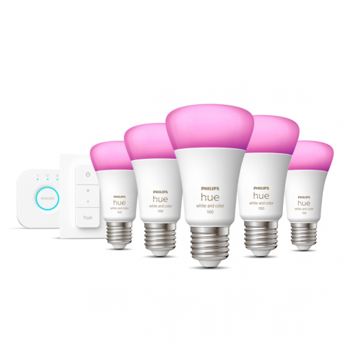 Philips Hue White & Color Ambiance E27 Bluetooth Starter Kit - 5 bulbs
