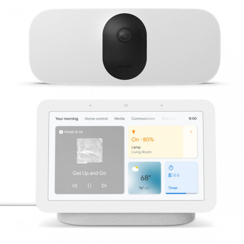 Arlo Pro 3 Floodlight Cam WIRELESS + Google Nest Hub 
